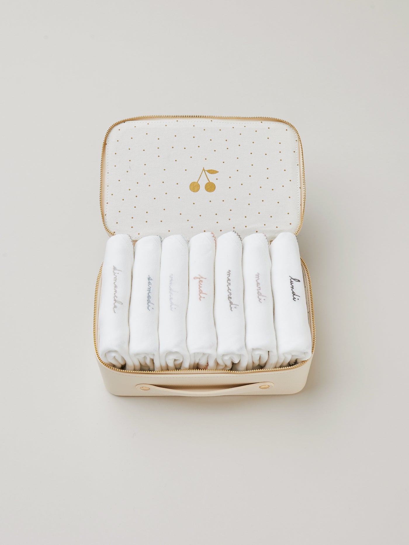 Days-of-the-week suitcase short sleeve